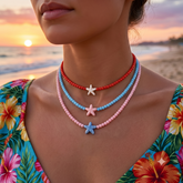 레이어드 비즈목걸이_불가사리 (Starfish Layered Beaded Necklace)