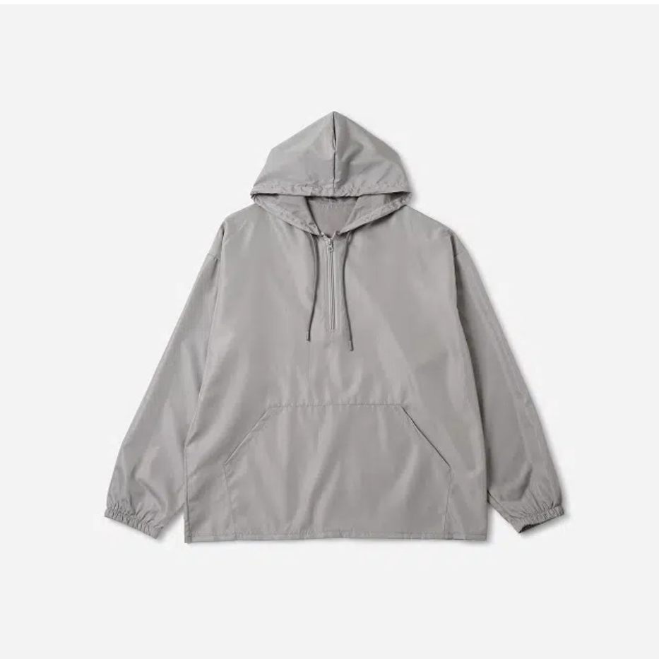 <외출시 가볍게 입기좋은>후디 아노락 블랙/그레이 (Hooded Anorak)