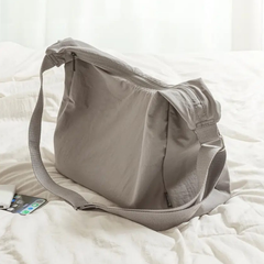 <매일매일 손이가는>사각 라운드 크로스백 /그레이 (Soft Square Round Crossbody Bag /Gray)