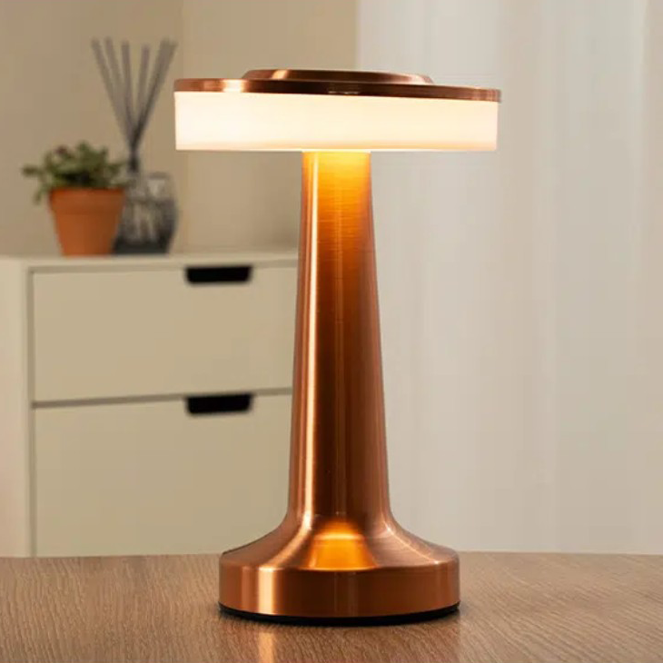 <기품있는 공간연출에 좋은>터치식 인테리어 스틸 충전식 무드등 (Touch-Controlled Rechargeable Steel Mood Light)