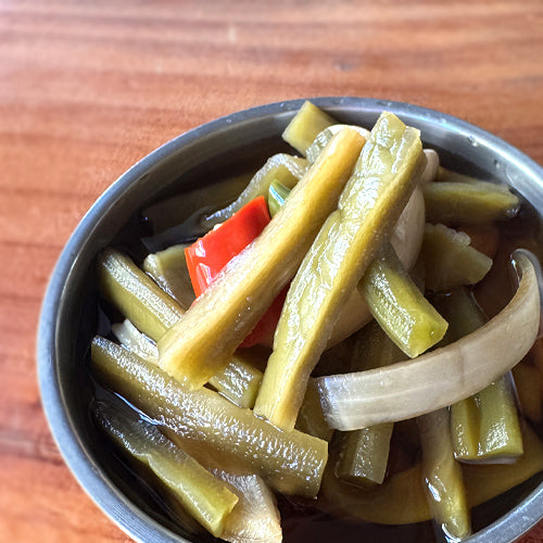 궁채 장아찌 (Soy pickled Lettuce Stem)