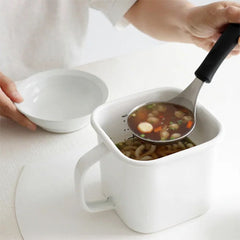 [카모메키친]사각법랑 냄비 겸 보관용기_화이트(Kamome Kitchen Square Enamel Pot_White)
