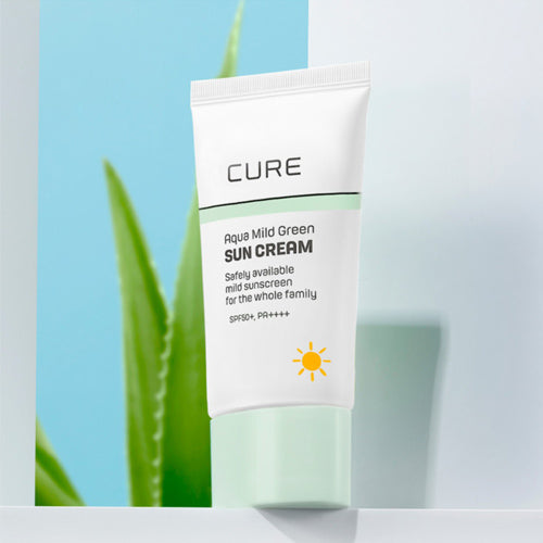 [김정문알로에]큐어 아쿠아 마일드 그린 선크림 (Cure Aqua Mild Green Sun Cream)