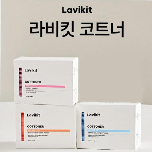 [라비킷]코트너 (Soap Scent,Baby Musk,Apricot Musk) 40ea (Lavikit Cottoner)