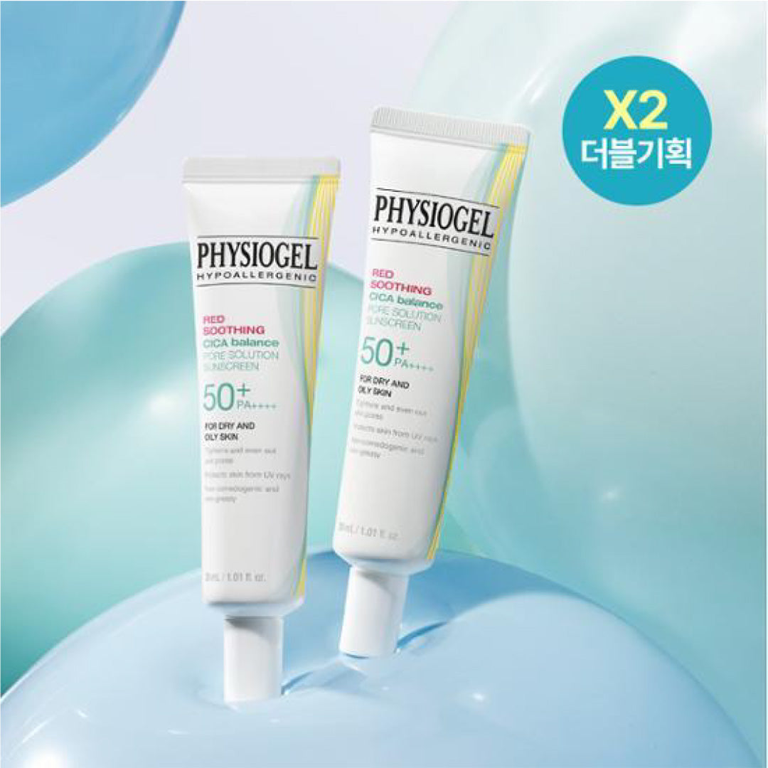 <30ml+30ml 한정기획>[피지오겔]시카밸런스 포어솔루션 썬스크린 30ml 더블기획 (Physiogel Cica Balance Pore Solution Sunscreen)