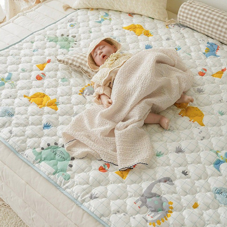 [쁘리엘르]유아용 다이노 면 방수패드 대형, 소형 (Prielle Baby Waterproof Pad Dinosaur Large, Small)