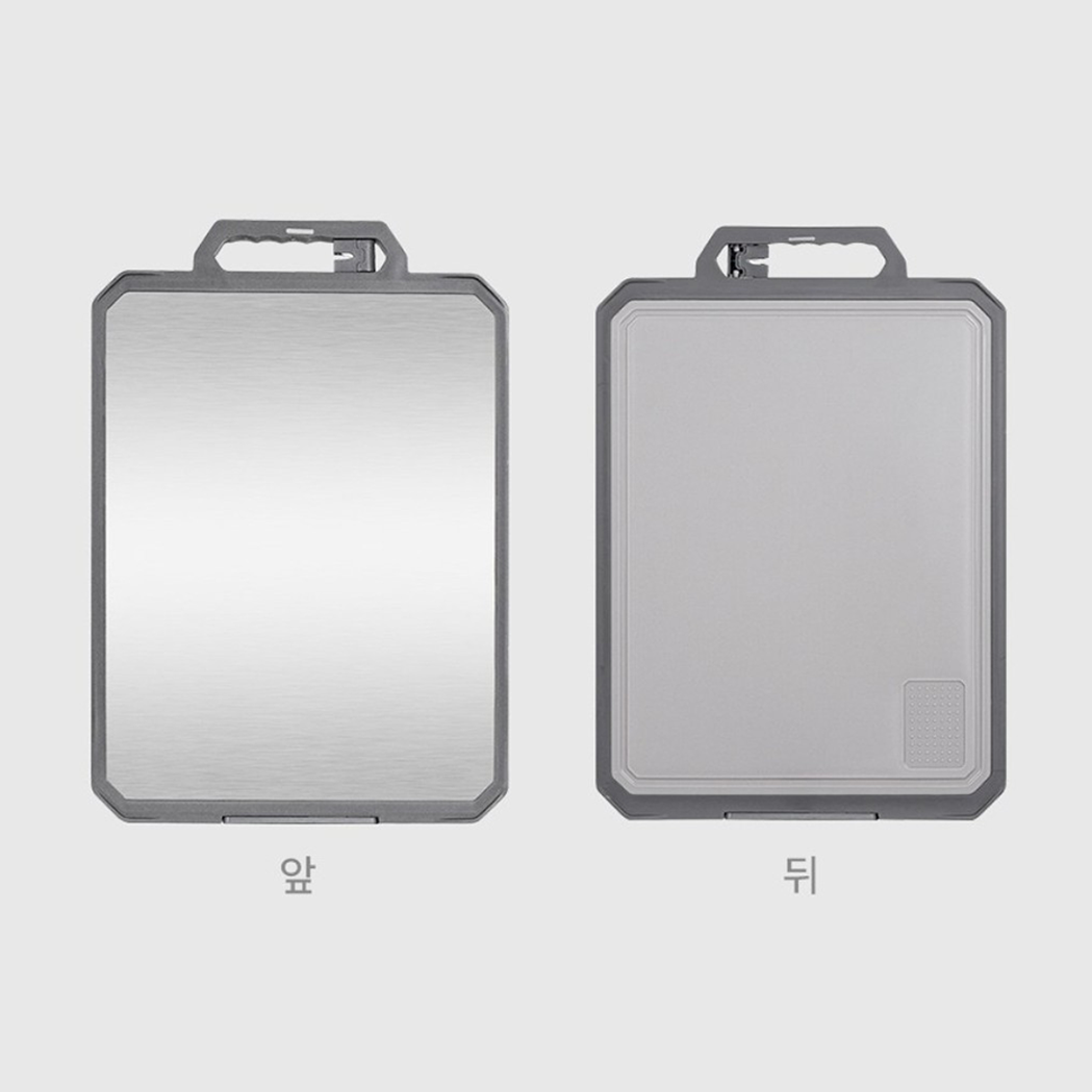 [플루밍]양면 항균 스테인리스 316 도마(Double-Sided Antibacterial Stainless Steel Cutting Board)