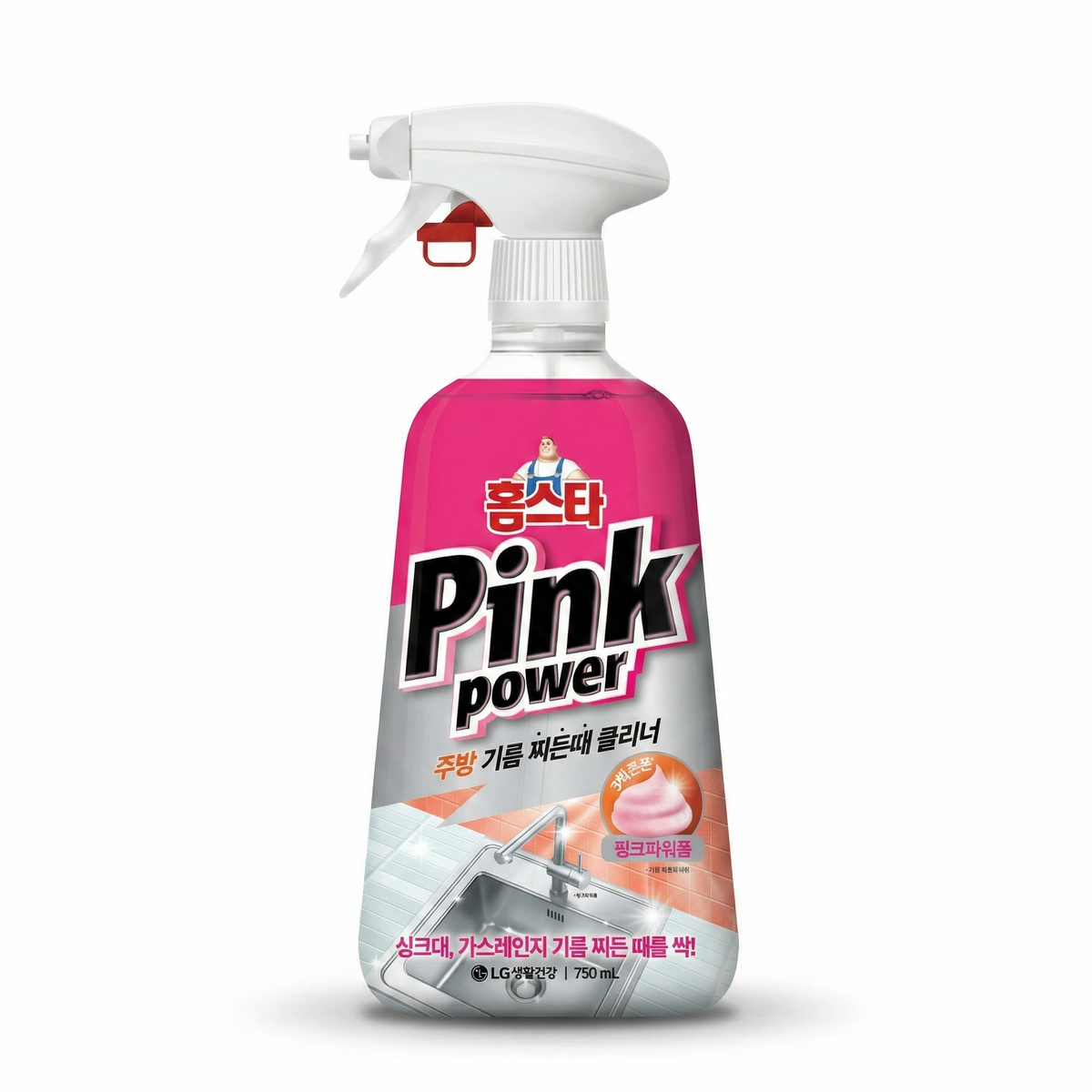 [홈스타]핑크파워 주방기름/욕실 찌든때 클리너 750ml (Pink Power Kitchen Grease/Bathroom Cleaner)