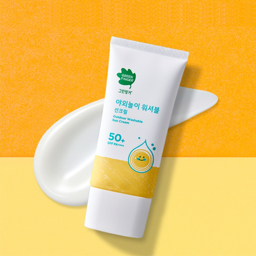 [그린핑거]야외놀이 워셔블 선크림 50+ SPF PA++++ 80ml, (Outdoor Washable Sun Cream SPF PA++++)