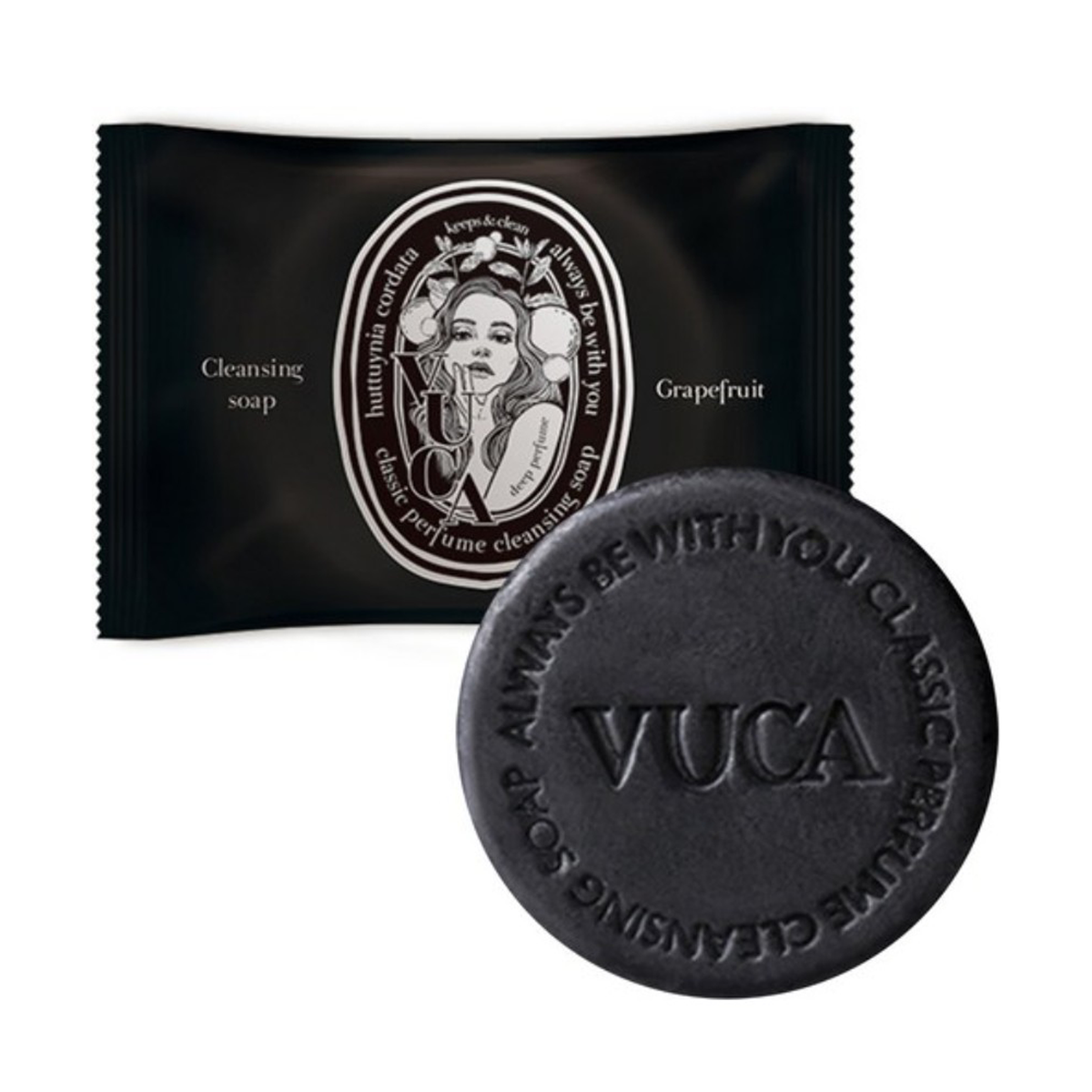 [뷰카]클래식 어성초 블랙 차콜 클렌징 비누 (Classic Houttuynia Cordata Black Charcoal Cleansing Bar)