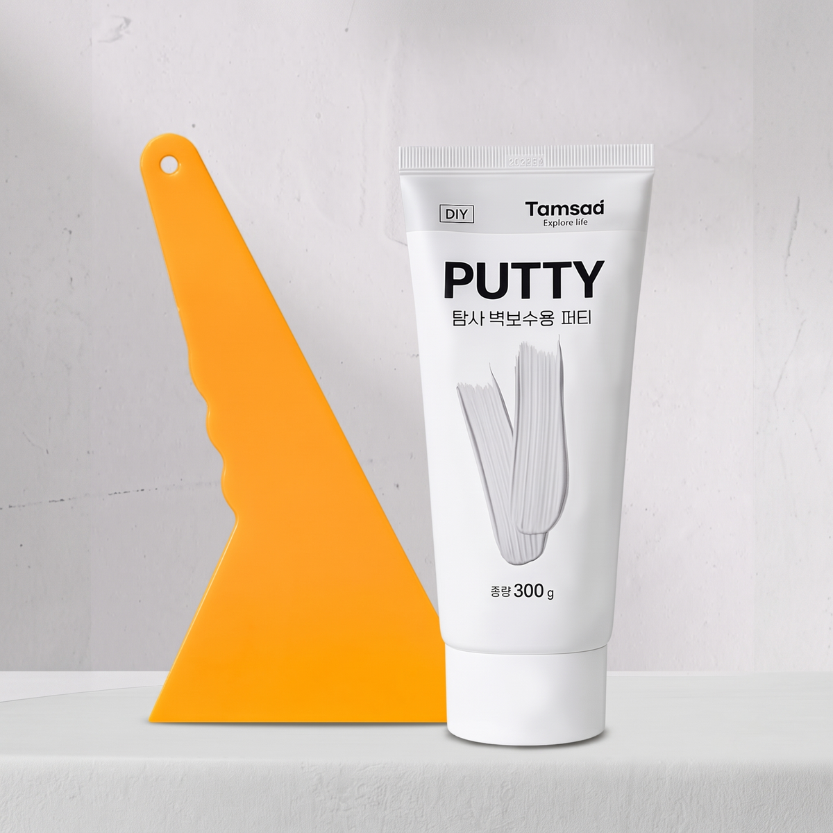 [탐사] 벽보수용퍼티+헤라세트 (Wall Repair Putty & Scraper Set)