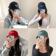 [디아쿠아] 남녀공용 NY 뉴욕 심플 자수 야구모자 볼캡 모자 (Unisex NY Baseball Cap)