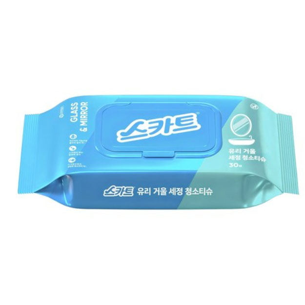 [스카트]유리 거울 세정 청소티슈 (Glass & Mirror Cleaning Wipes)