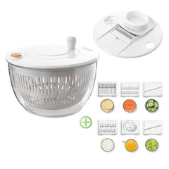 [Cozy Temp]야채 탈수기 5L 대용량 + 채칼6종 세트 (Large Capacity Salad Spinner)