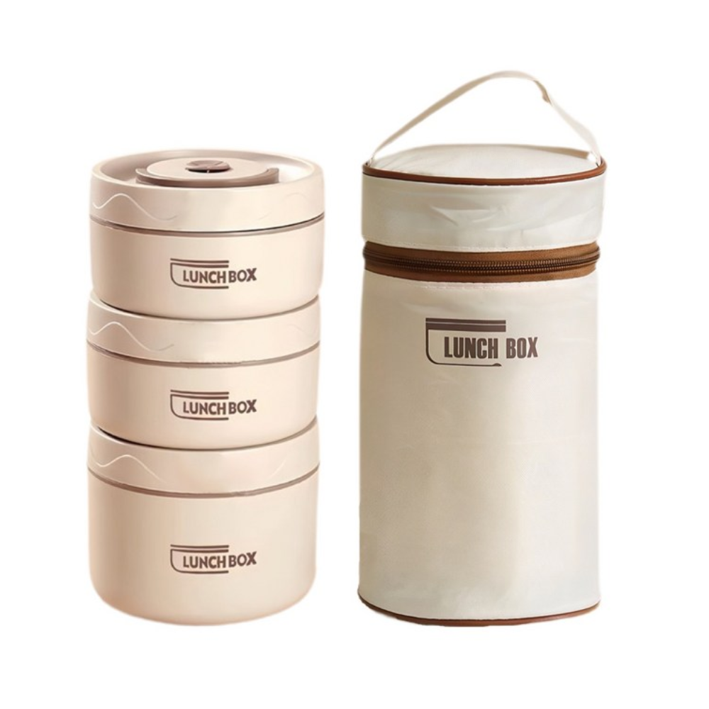[Majesun] 스텐 ３단보온도시락 (Stainless Steel 3-Tier Insulated Lunch Box)