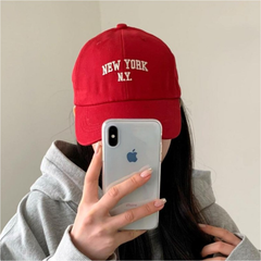 [디아쿠아] 남녀공용 NY 뉴욕 심플 자수 야구모자 볼캡 모자 (Unisex NY Baseball Cap)
