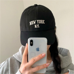 [디아쿠아] 남녀공용 NY 뉴욕 심플 자수 야구모자 볼캡 모자 (Unisex NY Baseball Cap)