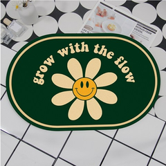 [비기팬시] 칼라풀데이지 빨아쓰는 규조토 발매트 (Colorful Daisy Washable Diatomite Bath Mat)