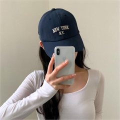 [디아쿠아] 남녀공용 NY 뉴욕 심플 자수 야구모자 볼캡 모자 (Unisex NY Baseball Cap)